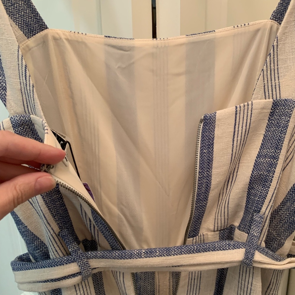 Alice + Olivia striped jumpsuit culottes NEW Size 6 Nautical stripes - Picture 14 of 16
